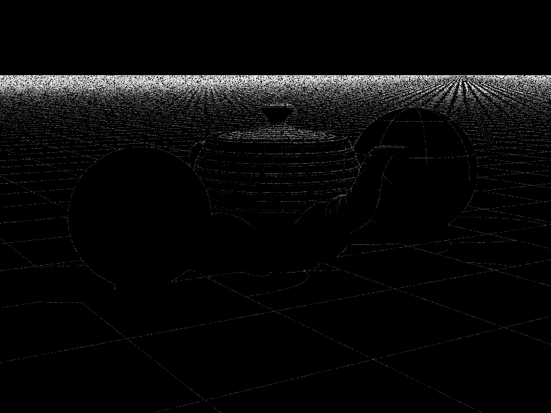 Adaptive subdivision visualization (teapot and spheres).