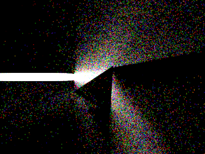 Unsatisfactory spectral rendering of prism.