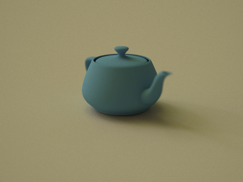 Rendering of adjusted scene, with more samples.