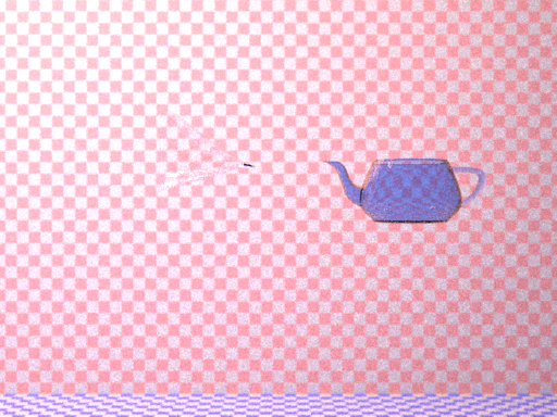 Rendering of scene, including shockwave.