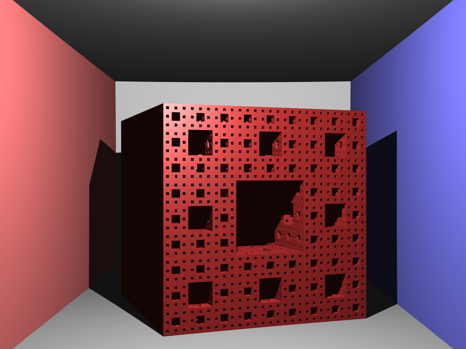 Rendering of Menger Sponge.