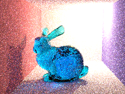 Rendering of bunny in a Cornell box.