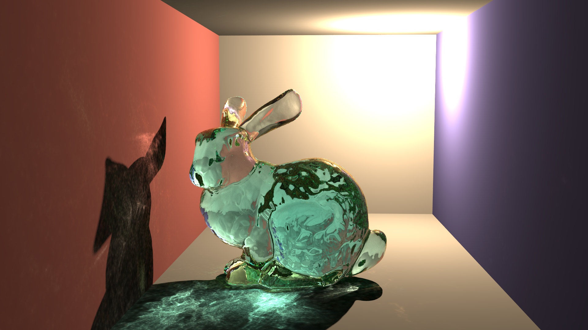 Rendering of bunny in a Cornell box (higher resolution).