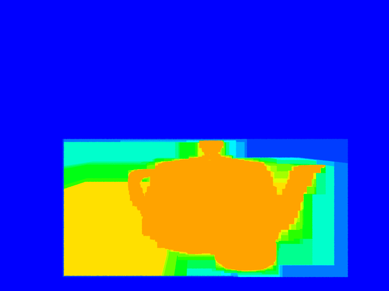 Visualization of maximum depth with BVH.