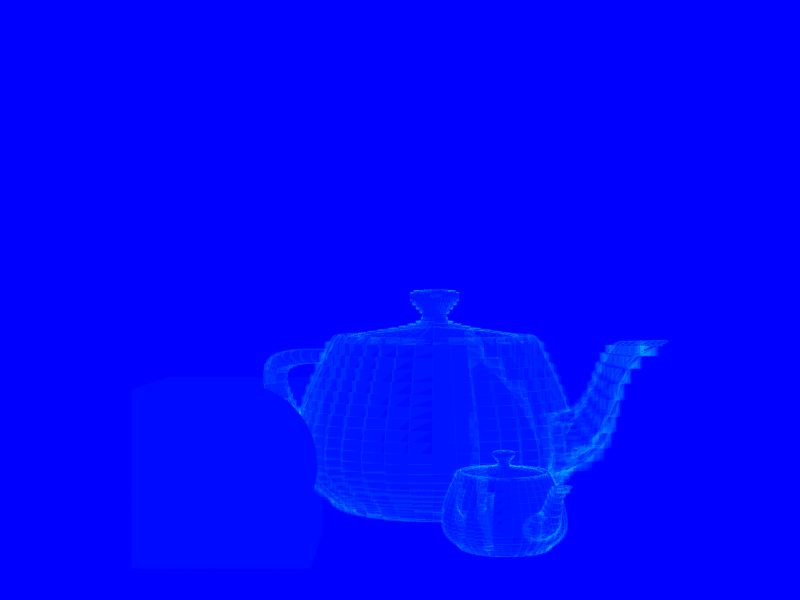 Visualization of ray-primitive intersections with BVH.