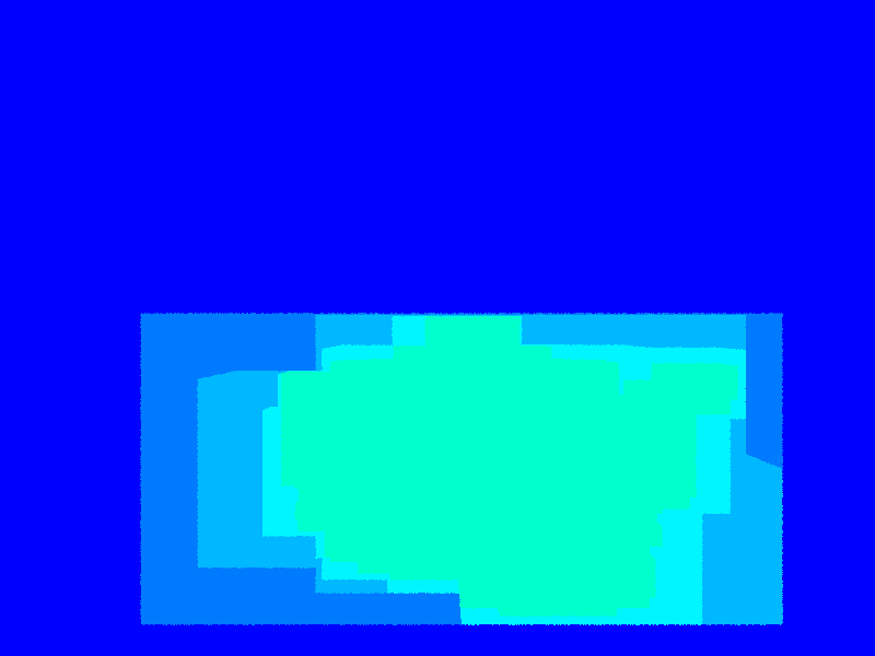 Visualization of maximum depth with octree.