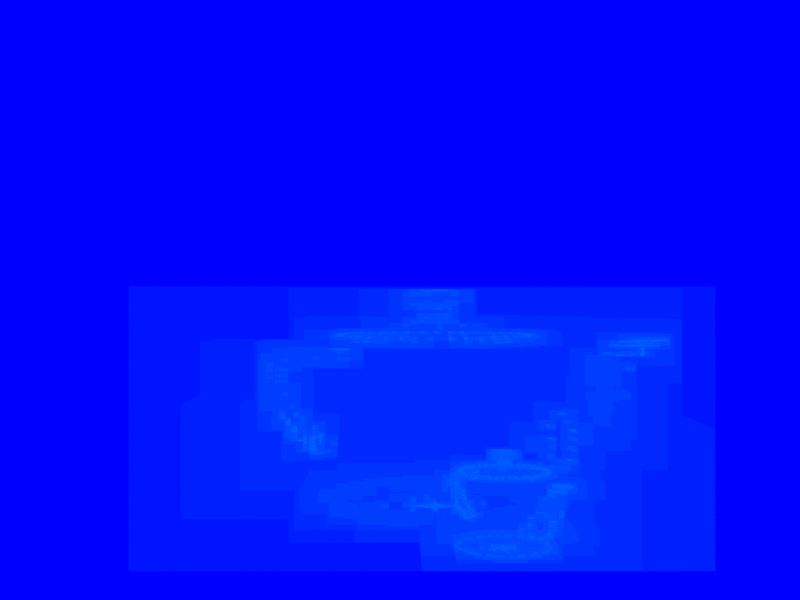 Visualization of maximum depth with octree.