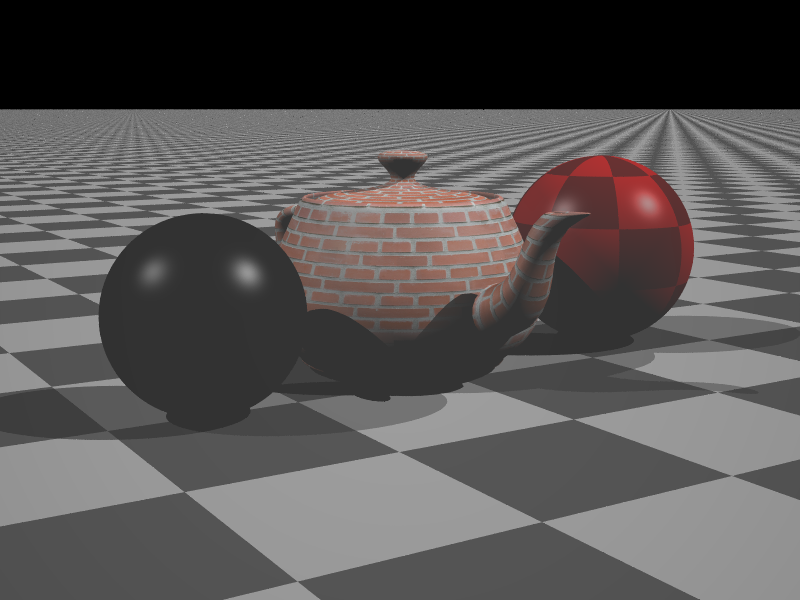 Rendering of required scene, with adaptive antialiasing.