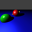 Rendering of scene with point light.