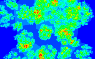 Visualization of BVH complexity.