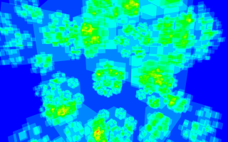 Visualization of BVH complexity.