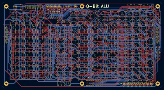 ALU board PCB layout.