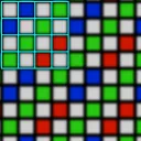 Diagram of pixel geometry.